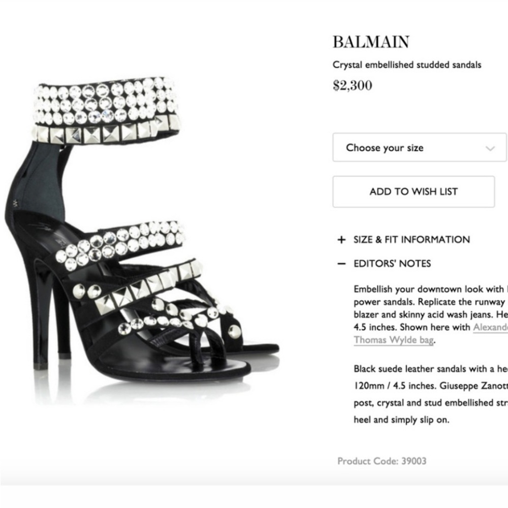 Balmain crystal and stud embellished suede leather heels